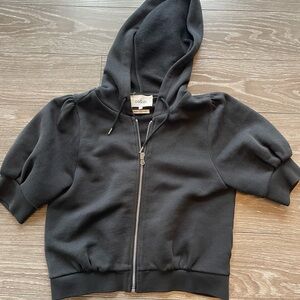 ba&sh Black Zip-Up Hoodie